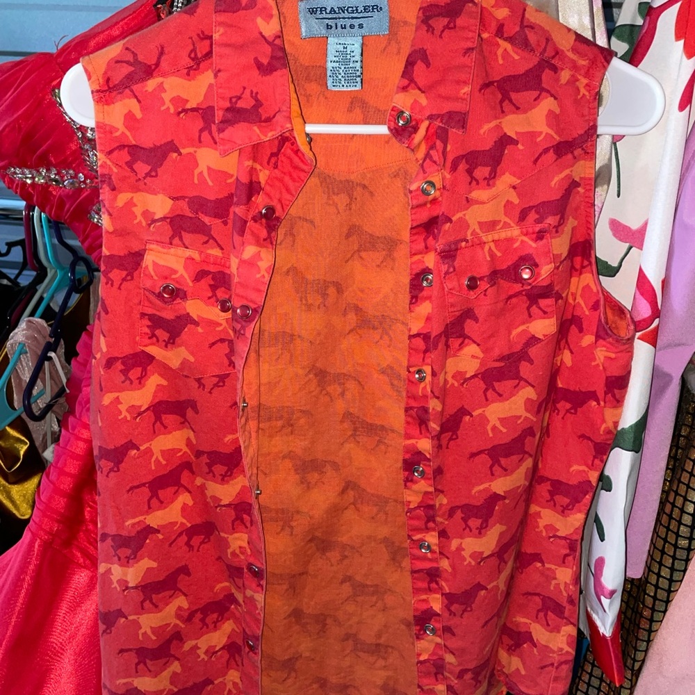 Vintage Wrangler Horse Print Vest